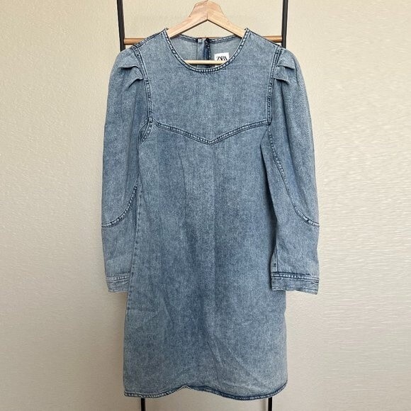 Zara Denim Dress Size XS - Picture 3 of 8